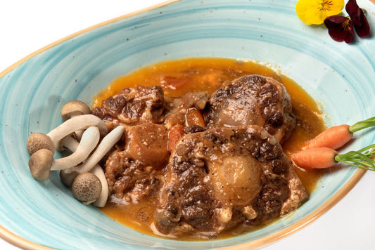 Rabo de Toro con Boletus Cocinado Bolsa 1 ración Precio 7,2 €.