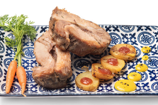 Secreto de Cerdo Duroc Cocinado paquete 1 kilo mínimo 4 raciones aprox. Precio 12,38 €.